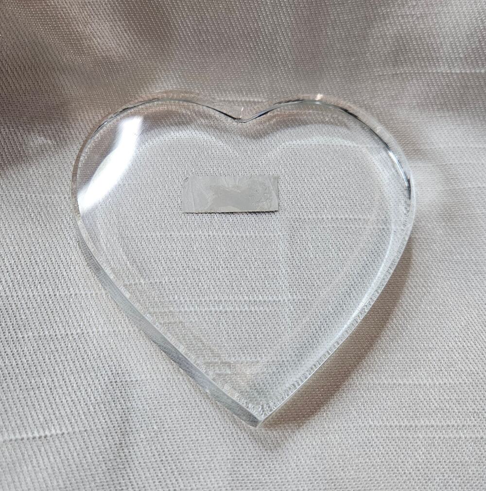 Irena Polish Handmade 24% Lead Crystal 3.5" Heart Paperweight